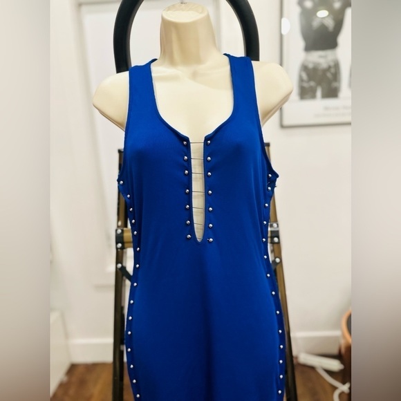 AKIRA NO THANKS MINI DRESS WITH DETAIL MED NWT - Picture 2 of 8